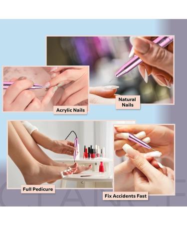 CLANCE Electric Nail Drill - Professional Manicure Pedicure Tool for Natural & Acrylic Nails | 11 Multifunction Drill Bits + 100 Sanding Bands Included (Rose) - Buy Online on GoSupps.com