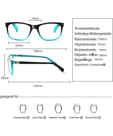 Kerecs 3 Pack Reading Glasses for Women - High-Quality Rectangular Frames with Spring Hinges - Comfortable Reading Aid (1.5 Magnification 3 Colors) - Buy Online on GoSupps.com