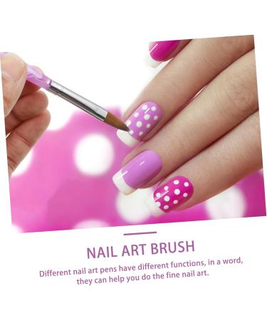 minkissy 1 Set Dust Brush Suit Pen Brush Detailing Brush Kit Manicure Brush Nail Polishing Brush 3d Acrylic Rod - Buy Online on GoSupps.com