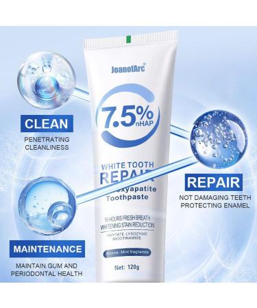 Hydroxyapatite Toothpaste 2-Pack for Sensitive Teeth Whitening & Enamel Protection Fluoride-Free for Gum Health & Fresh Breath Deep Stain Removal Natural Gentle Care - Buy Online on GoSupps.com