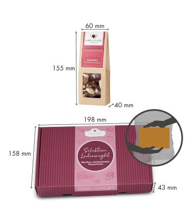 Wellnuss Ladiesnight Premium Vegan Gift Set for Women | Best of Nuts - 4 Delicious Nuss-Snacks | Perfect Gift for Girlfriend Mother Sister - Buy Online on GoSupps.com