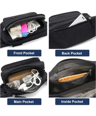 Bawnbag Belt Pocket - Water-Repellent Hip Pocket with Bottle Holder for Hiking & Outdoor Activities | Unisex Black Belt for Men & Women - Buy Online on GoSupps.com