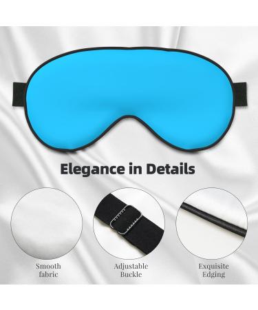 Solid Color Light Blue Eye Mask - Soft Adjustable & Comfortable Sleep Mask for Men & Women | International Shipping - Buy Online on GoSupps.com