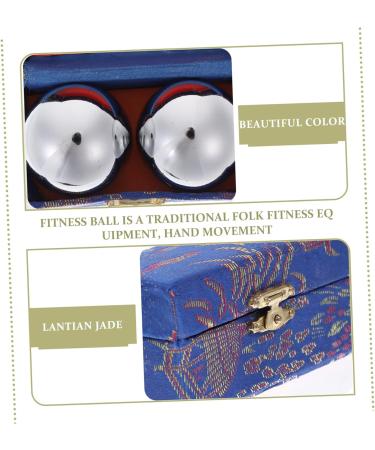 Clispeed Baoding Balls Set - Stainless Steel Hand Training & Massage Toy | 4.5cm Marble Baoding Balls for Fitness & Relaxation - Buy Online on GoSupps.com