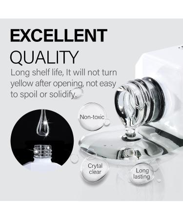 AILLSA Base and Top Coat Gel Nail Polish Set - Long Lasting Clear Gel Base Coat with High Gloss Shine - Soak Off U V LED Gel Polish - DIY Nail Art at Home - 2PCS 0.51 Fl Oz - Buy Online on GoSupps.com