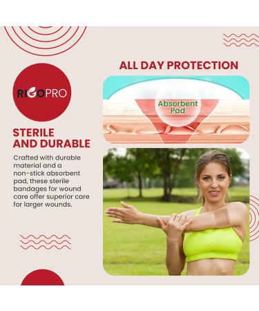 Sheer Bandages 3 x4 - Sterile Latex-Free Large Band Aids for Wounds | 50 Count - Comfortable Moisture-Wicking Adhesive Dressings - Buy Online on GoSupps.com