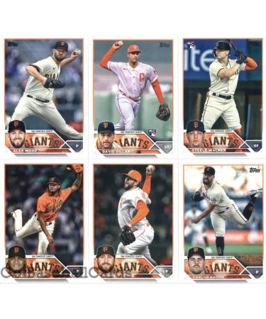 2023 Topps Series 1 San Francisco Giants Team Set of 10 Cards: Brandon Crawford(#66), Mike Yastrzemski(#98), Alex Cobb(#108), San Francisco Giants(#173), Carlos Rodn(#179), Dominic Leone(#180), Camilo Doval(#262), Steele Walker(#264), David Villar(#277), 