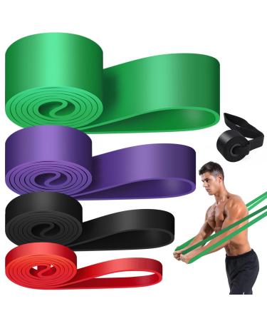 Resistance Band, Pull Up Bands, Pull Up Assistance Bands, Workout Bands, Exercise Bands, Resistance Bands Set with Door Anchor, Working Out, Physical Therapy, Shape Body, Men and Women 0.5-1.7in