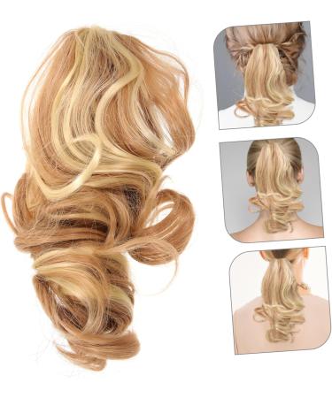 Ipetboom High temperature wire long hair piece ponytail Miss curly women headdress extend natural natural looking hair extensions Hair piece curly bang wig human hair - Buy Online on GoSupps.com