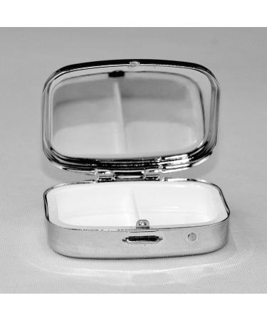 Colorful Heart Printed Square Pill Box - Portable Medicine Organizer for Travel - Buy Online on GoSupps.com
