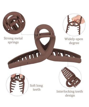 12 Pack Extra Large Hair Claw Clips for Women - 5.1 Inch Jumbo Claw Clips in 12 Colors - Non-slip Strong Hold Hair Clamps for Thick, Long, Curly Hair - Buy Online on GoSupps.com
