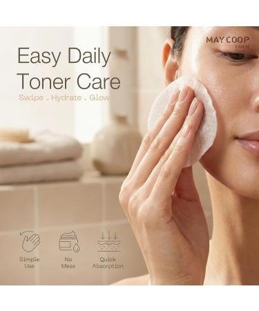 MAY COOP Raw Moisture Toner Pads | Korean Hydrating & Exfoliating Cotton Pads 75% Maple Sap | Redness Comfort Skin Balancing & Smooth Texture | 70 Count - Buy Online on GoSupps.com