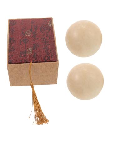 Hoement 1 set of Jade-fitness handball massage ball Hand exercise balls Outdoor handmade devices Small hand-rolling balls Jade handball handball balls handballs gymnastics ball outside