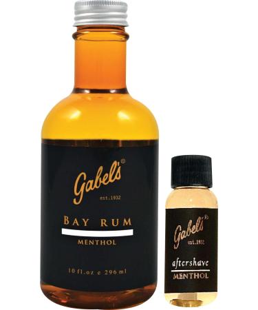 Bay Rum Aftershave with Menthol (10 fl oz) Limited Edition and Gold 90 Aftershave with Menthol (1 fl oz) AuthenticGabel's Direct