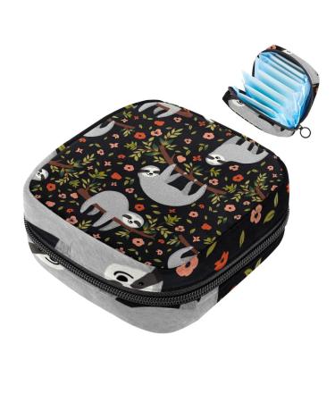 Sloth animal ladies bandage storage bag portable period pocket for women teen girls girls menstrual cup pocket breastfeeding pad holder