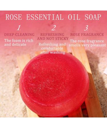 Moisturising Bar Soap for Acne Blackheads Dark Spot - Natural & Organic Body & Hand Soap Bar - Natural Soap for Body Face and Hair - Rose Essential Oil Soap - Body Soap for Soft and Smooth Skin - Buy Online on GoSupps.com