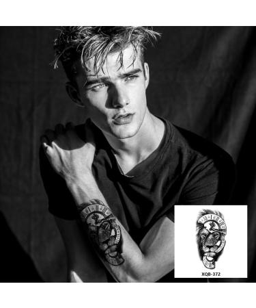 BUXIUGAN Temporary Tattoos 50 Sheets fake tattoos for Men Women Adults 10 Large 3D Realistic Half Sleeve Temporary Tattoos 40 Tiny Prisoner Tattoos With Skull Skeleton Animals Faux Tattoos Stickers (A) - Buy Online on GoSupps.com