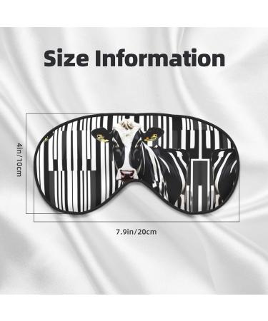 Black White Milk Cow Sleep Mask | Adjustable Soft Blindfold for Relaxation Travel & Meditation - Buy Online on GoSupps.com