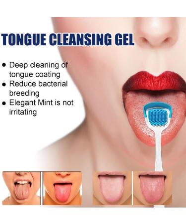 Tongue Cleaning Gel with Brush | Reduce Bad Breath & Maintain Oral Care | Fresh Mint Flavor | Fast Fresh Breath Solution - Buy Online on GoSupps.com