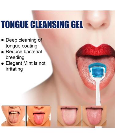Aibyks Tongue Cleaning Gel with Brush | Reduce Bad Breath & Maintain Oral Care | 100% BPA-Free Tongue Scraper for Adults - Buy Internationally - Buy Online on GoSupps.com