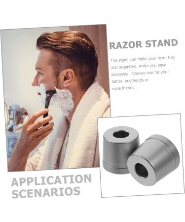 Angoily Universal Razor Rack & Shaving Brush Holder - Premium Aluminum Double Shaver Stand for Men - Ideal for Home & Shower - Buy Online on GoSupps.com