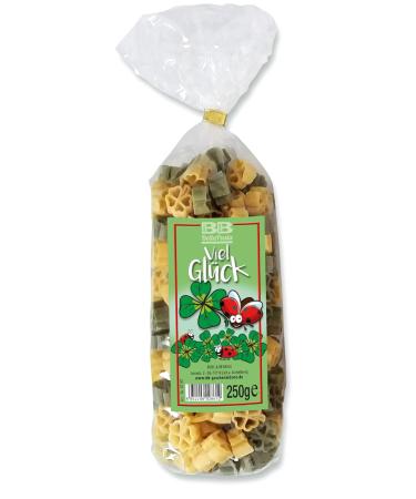 Gift Set of Colorful Lucky Clover Noodles with Pesto Genovese & Wooden Spoon - Unique 250g Pasta Gift Bag - Buy Online on GoSupps.com