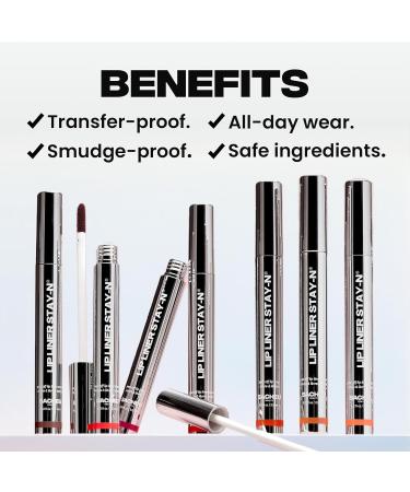 Sacheu Lip Liner STAY-N Peel Off Lip Stain Rouge L vres Qui Se D colle Longue Tenue Mate Encre L vres Sans Transfert Enrichie en Acide Hyaluronique & Vitamine E (PLUMped) PLUMped 3.5 ml (Lot de 1) - Buy Online on GoSupps.com