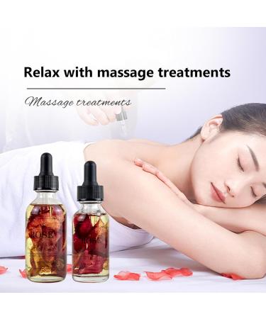 Buy Lavender & Forget Me Dried Flower Massage Oil - Transparent & Easily Absorbable 60ml | International Shipping - Buy Online on GoSupps.com