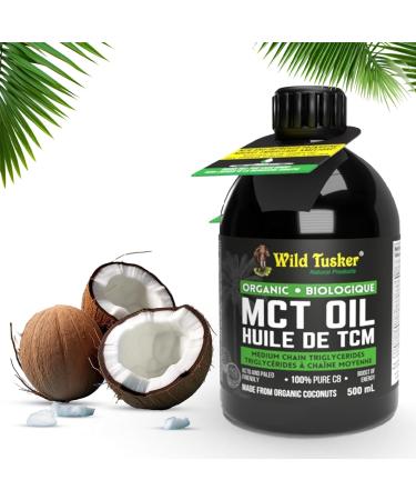 Wild Tusker Organic MCT Oil - 100% C8 500ml - Buy Online on GoSupps.com
