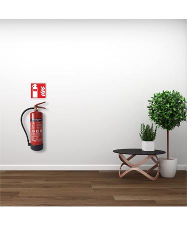 Pubblimania Durable Fire Extinguisher PVC Adhesive - Indoor & Outdoor Use (14.5 x 14.5 cm) | Shop Now! - Buy Online on GoSupps.com