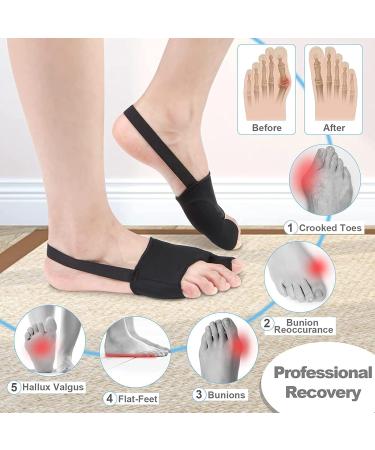 Bunion Corrector Orthopedic Splint Toe Separator for Pain Relief - Hallux Valgus Correction Straightener, Non-Surgical Solution, Summer Foot Care - 1oz (Black) - Buy Online on GoSupps.com