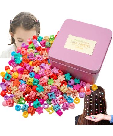 200PCS Kids Hair Bangs with Gift Box Mini Hair Claw Clip Hair Pin Hair Accessories Clips for Little Baby Girls Toddlers Teens Children (Bean and Flower) - Buy Online on GoSupps.com