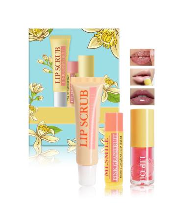 Peach Kit de traitement des l vres pour l vres s ches et craquel es coffret cadeau pour le soin des l vres gommage et masque Exfolie et hydrate les l vres pendant la nuit avec gommage l vres