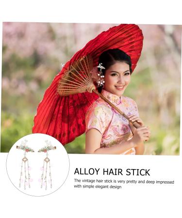 Gogogmee 1 Pair Butterfly Hair Clip Chinese Hair Sticks Japanese Vintage Hairpin Shell Hair Accessories Qipao Hair Barrettes Pearl Hair Clips Antique Tassel Hair Barrette Hair Pin Metal - Buy Online on GoSupps.com