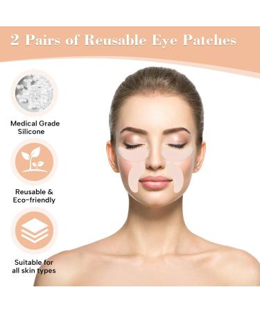 Shop Reusable Silicone Under Eye Patches - Plump Fine Lines & Wrinkles | 2 Pcs with Metal Applicator & Tin Case - International Shipping Available - Buy Online on GoSupps.com