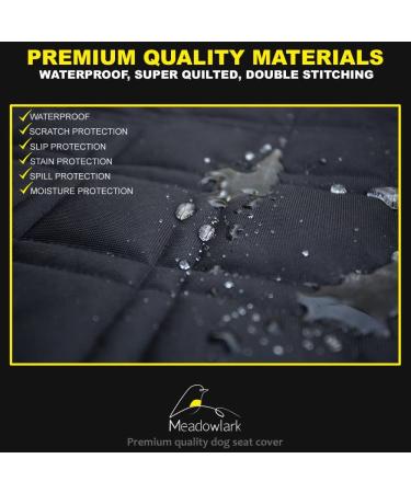 XL Premium Hammock Dog Car Seat Cover - Non-Slip, Water Repellent, Pet Car Seat Protector with Seat Belt and Headrest Covers - X-Large Black - Buy Online on GoSupps.com