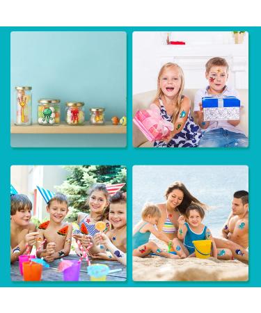 Undersea Glow Temporary Tattoos for Kids - 170 Styles, Ocean Beach Party Decorations - 12 Sheets - Buy Online on GoSupps.com