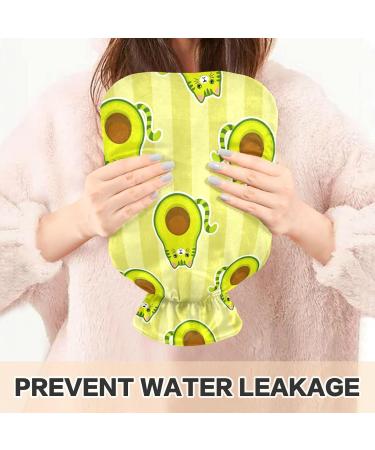 Naanle Sweet Avocado Cat Heat Bottle - 1L Transparent Hot Water Bottle for Bed & Pain Relief | Warmth & Cold Therapy - Buy Online on GoSupps.com