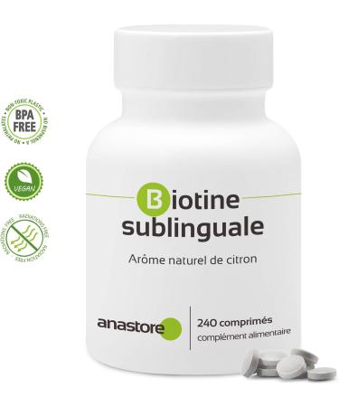 BIOTIN SUBLINGUAL * 450 g / 240 tablets for 240 days of use * Essential vitamin for healthy skin and hair * Suitable for vegans natural lemon aroma - Buy Online on GoSupps.com