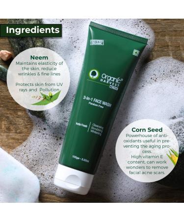 3-in-1 Organic Face Wash & Sunscreen SPF 50 Combo for All Skin Types - Paraben & Sulphate Free | 100% Natural 100gm Each - Buy Online on GoSupps.com