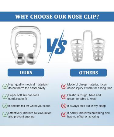 8 Set Anti-Snoring Nose Clips - Reusable Schnarch Stopper for Better Breathing & Relaxed Sleep - Ideal for Sleep Apnea Relief - Buy Online on GoSupps.com