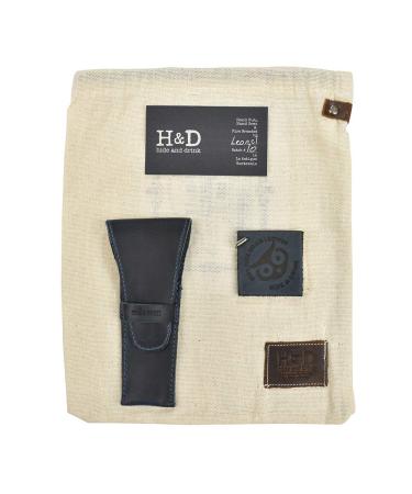 Handmade Leather Safety Razor Case - Slate Blue | Shaving Accessories & Personal Care Essentials | 101 Year Warranty | Hide & Drink - Buy Online on GoSupps.com