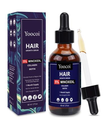 Hair Growth Serum Hair Growth For Men Biotin 5% minoxidil Natural For Stronger Thicker and Longer Hair For All Hair Types Deep Moisturization and Nourishment Hair Loss Treatment For Men  2.0 oz (1 Pack)