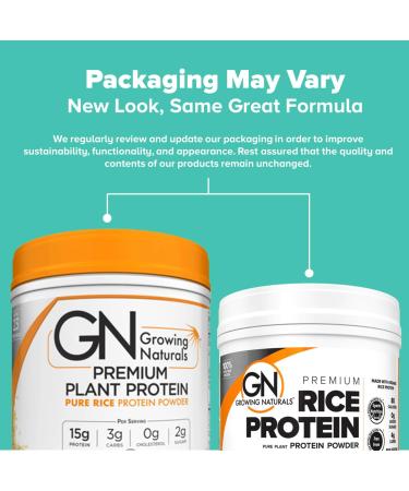 Growing Naturals Vanilla Rice Protein Powder | 15g Plant Protein | 2.8g BCAA | Low-Carb, Low-Sugar | Non-GMO, Vegan, Gluten-Free | Keto & Food Allergy Friendly | Vanilla Blast - 1lb - Buy Online on GoSupps.com
