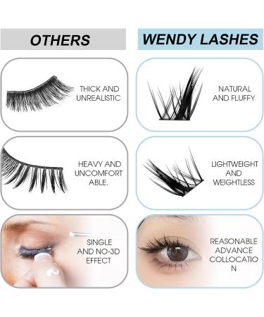 Mix Length Cluster Lashes 0.07mm D Curl | Soft & Wispy DIY Lash Extensions | HuXi Lashes-ZW28C - Buy Online on GoSupps.com