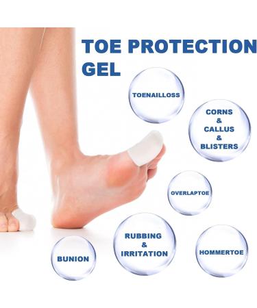 6pcs Soft Gel Toe Protectors with 5pcs Care Patch - Toe Caps & Sleeve for Calluses, Blisters, and Irritations - Buy Online on GoSupps.com