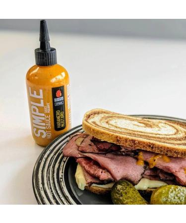 Simple Habanero Mustard Hot Sauce Maritime Madness 275ml Squeeze Bottle Vegan Gluten Free Dairy Free Low Sodium No Added Sugar Keto-friendly Made in Canada - Buy Online on GoSupps.com