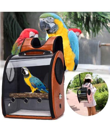 Outdoor Bird Backpack Carrier with Perch Stand | Breathable Space Capsule Travel Bag for Parrots | Blue Color - Buy Online on GoSupps.com