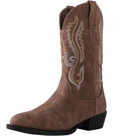 Canyon Trails Men's Classic Embroidered Western Cowboy Boots 10 Brown - Buy Online on GoSupps.com