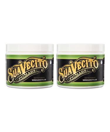 Suavecito Matte Pomade (Shine-Free) Formula Medium Hold Hair Pomade For Men Low Shine Matte Hair Paste 4oz/113g x 2 4oz x 2